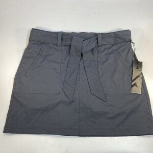Kyodan Golf Skort Dk Gray Pinstripe Pocket Tennis Pickleball Active Skirt Sz L